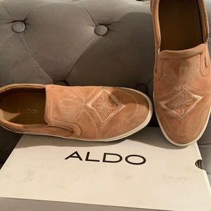 Suede slip on sneakers